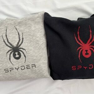 Spyder Kids Hoodie Sweatshirt | Black & Grey | Size 7/8